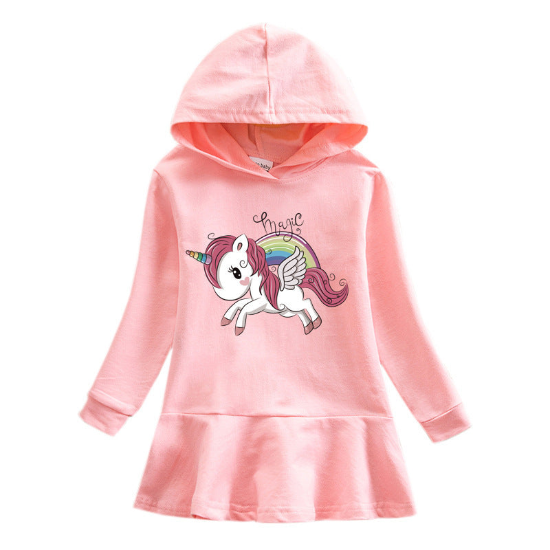 Pony girl hooded hoodie dress
