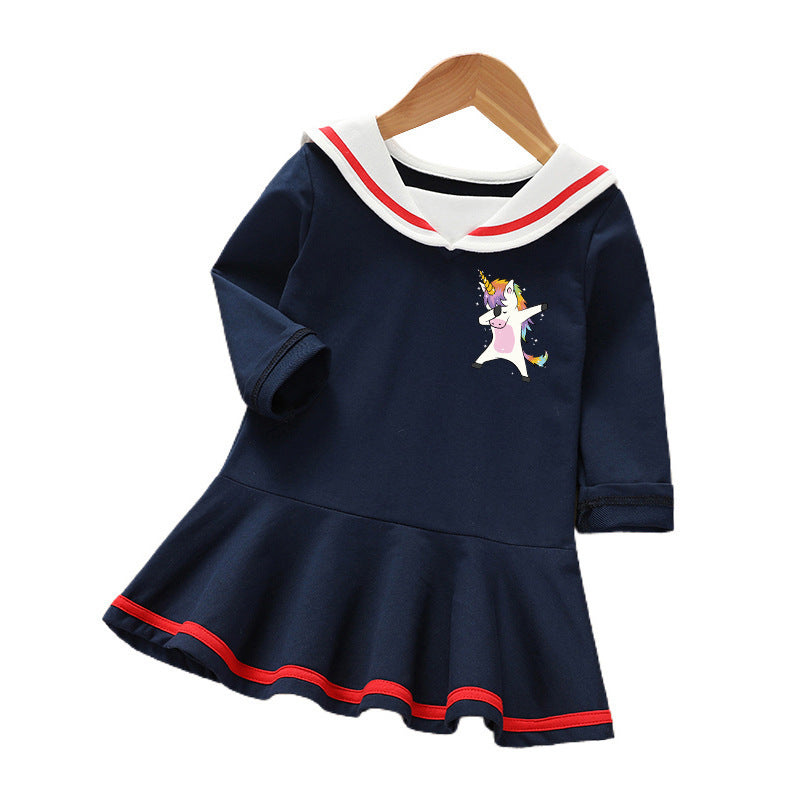Girls' long sleeved dress