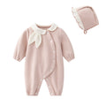 Fleece-Lined Baby Onesie Long Sleeve Newborn Cute Girl Hooded Romper Infant Bodysuit Children's Clothing