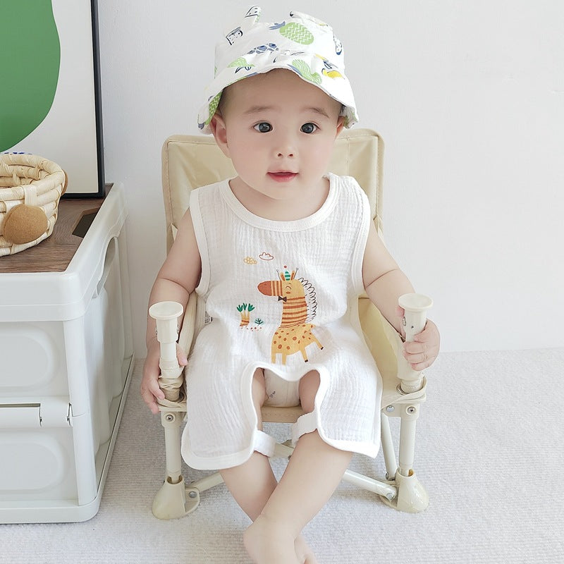 Baby Breathable Muslin Half-Back Legged Belly Warmer for Newborns