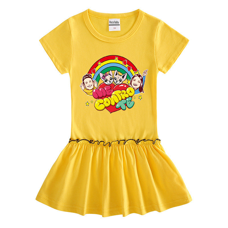 Cotton short sleeved dress for baby