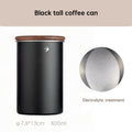 New Stainless Steel Matcha Tea Canister 380ml 560ml with Wood Lid – Sugar Caramel Storage Jar