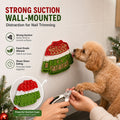 Christmas Pet Licking Mat with Silicone, Multi-Suction Cups, Non-Slip, Slow Feeding, Calming Interactive Licking Pad
