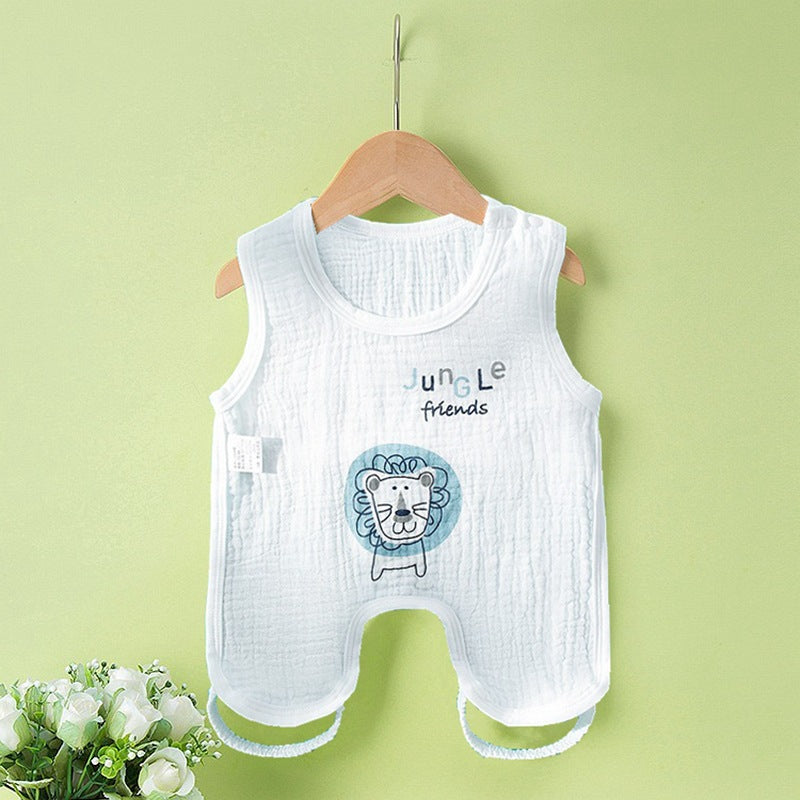 Baby Breathable Muslin Half-Back Legged Belly Warmer for Newborns