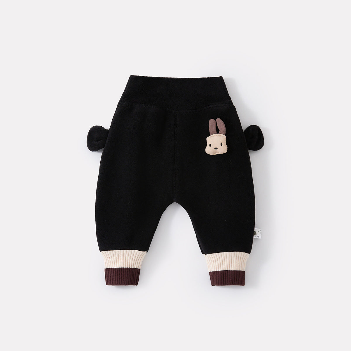 Thickened Fleece Baby Pants with Cartoon Print, Casual and Versatile for Toddlers