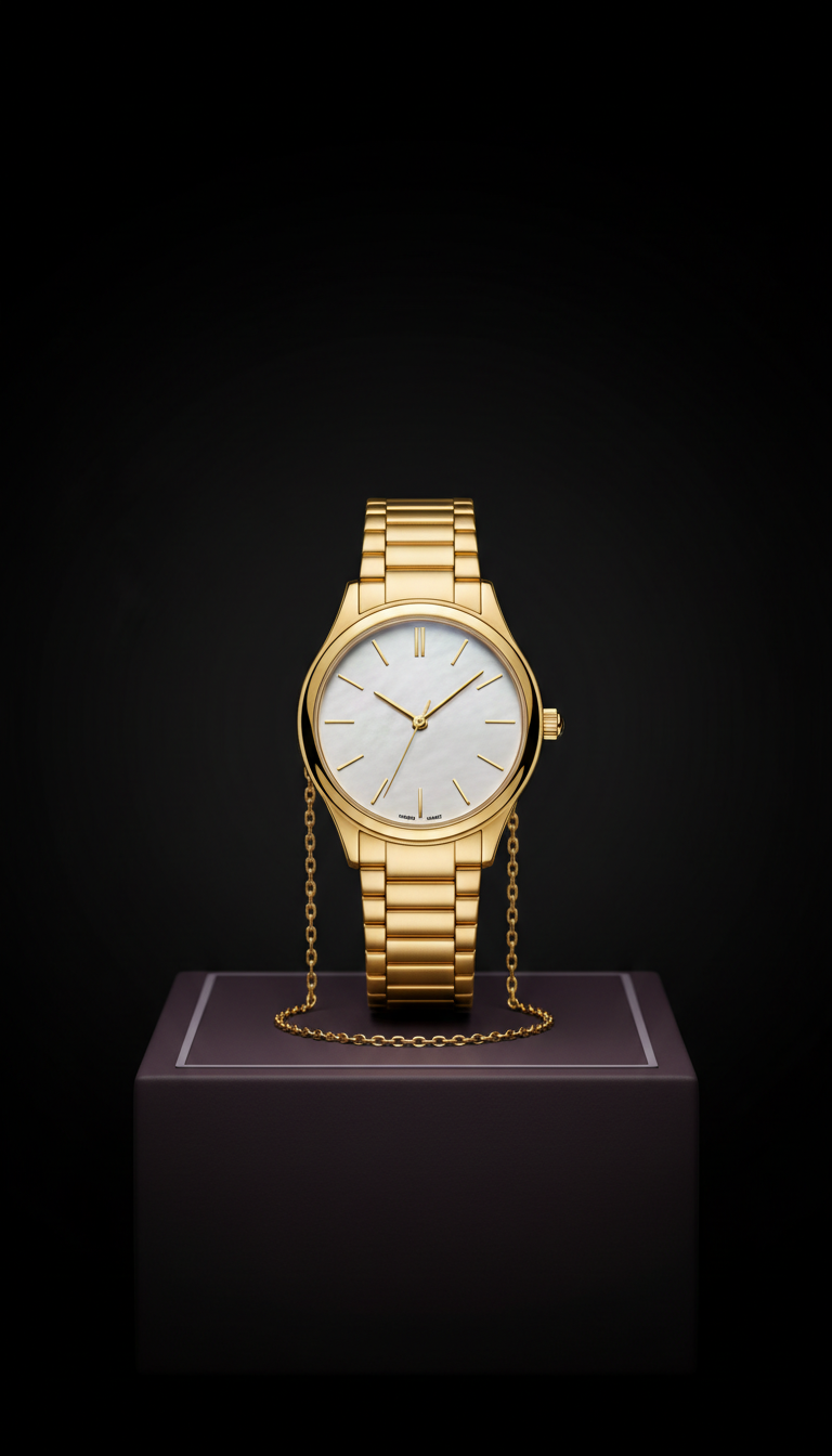 Reloj femenino en oro pulido