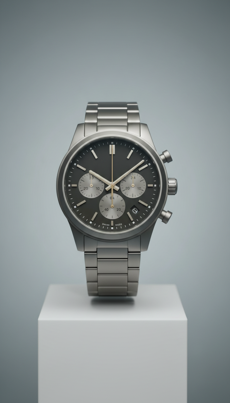 Reloj cronógrafo acero cepillado