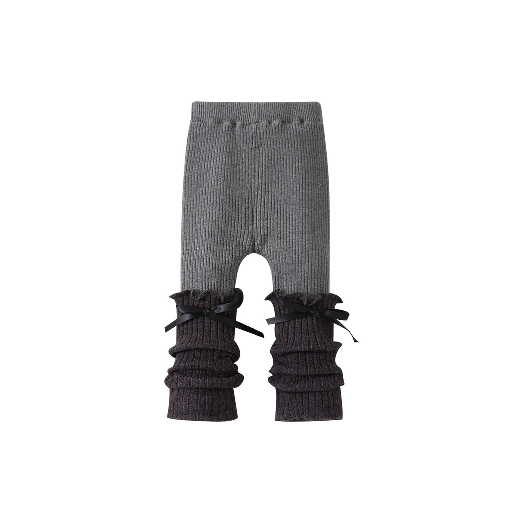Thickened Fleece-Lined Knitted Pants, Stylish and Versatile Stackable Socks Pants