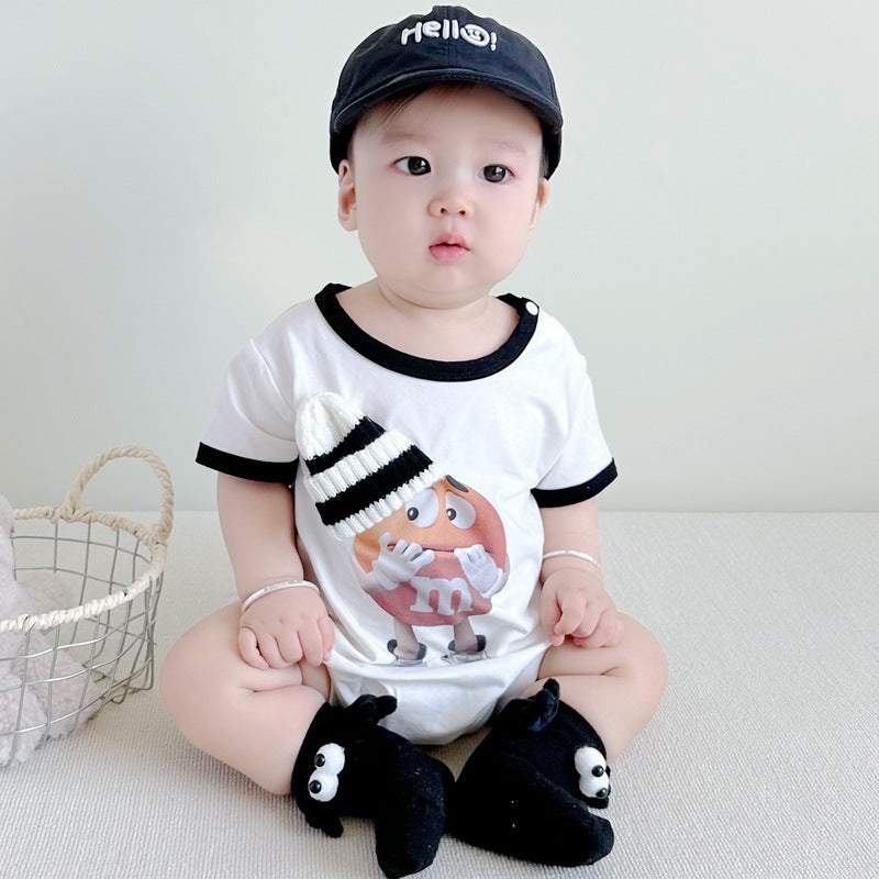 Cute Baby Short Sleeve Romper Infant Bodysuit Newborn Child Onesie Lightweight Outing Crawler