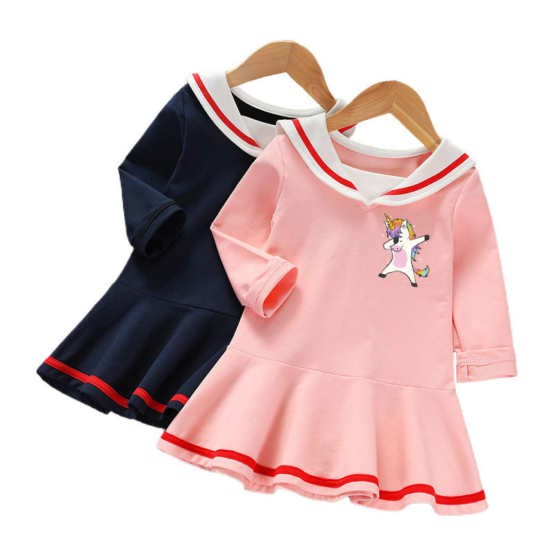 Girls' long sleeved dress