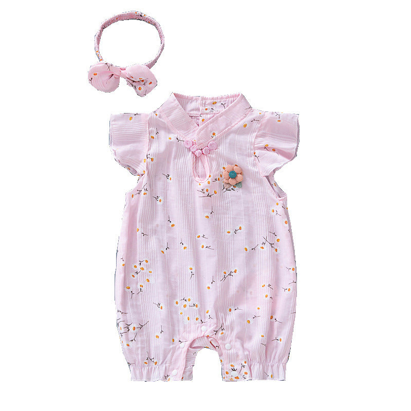 Cute Baby Onesie for Girls, Princess Short Sleeve Romper, Newborn Infant Bodysuit