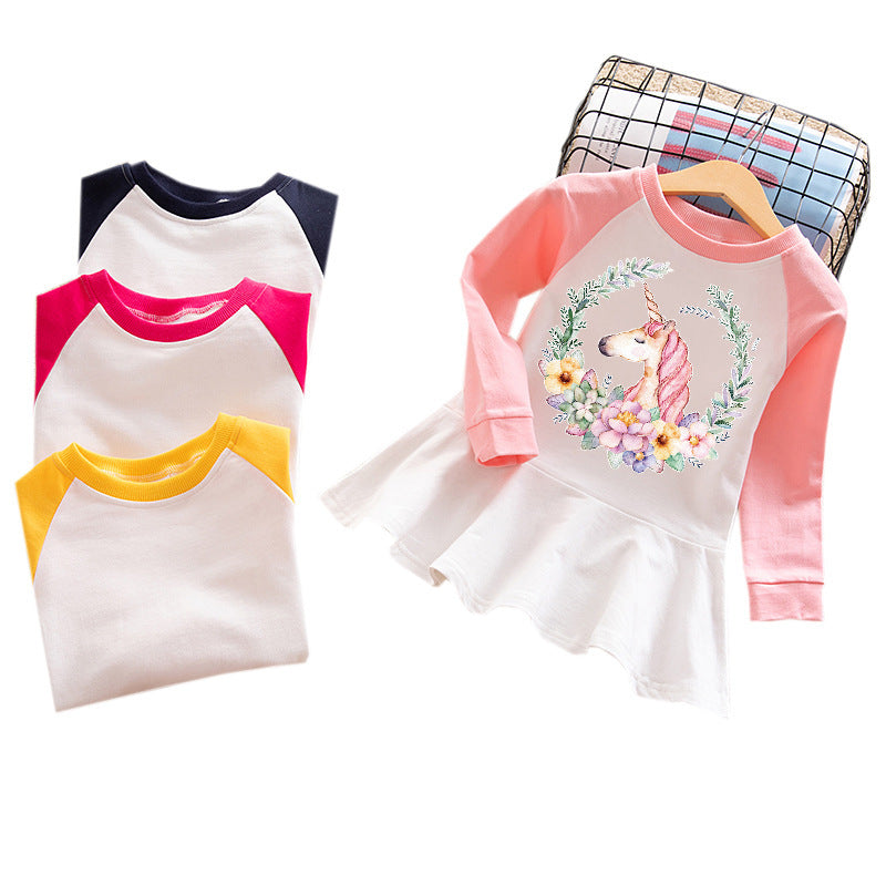 Cartoon hoodie girl dress