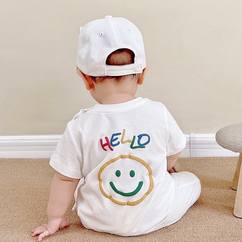 Cute Baby Short Sleeve Romper Infant Bodysuit Newborn Child Onesie Lightweight Outing Crawler