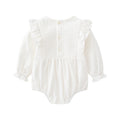 Infant Bodysuit Baby Romper Long Sleeve Clothes Sweet Ruffle Triangle Onesie Kids Clothing