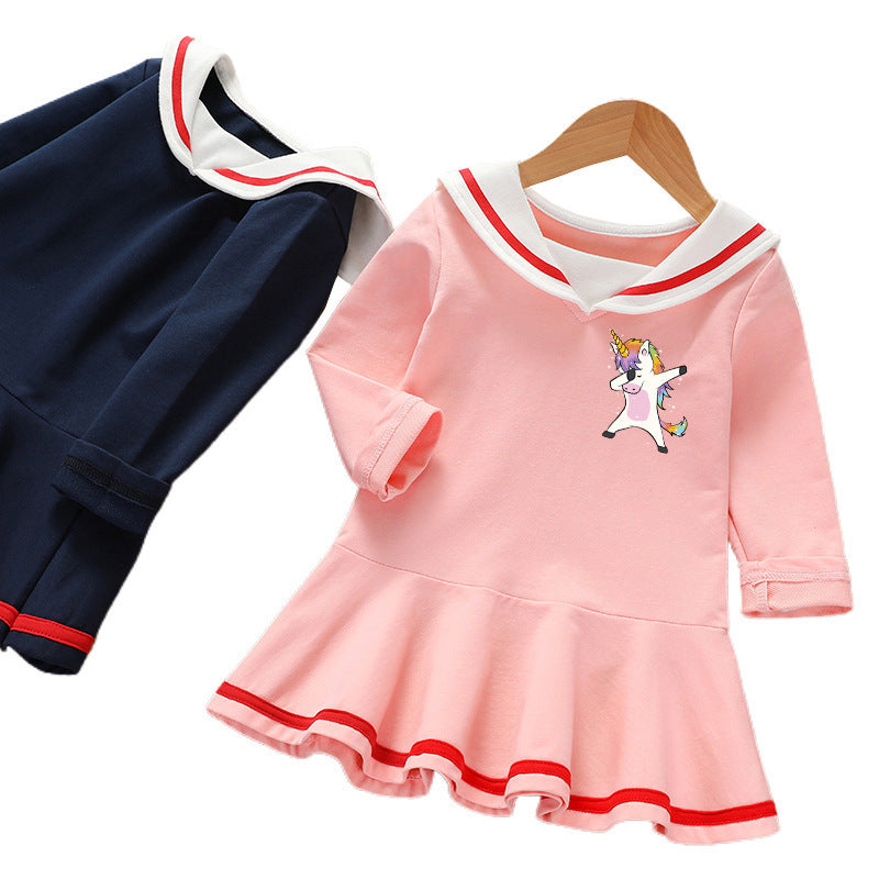 Girls' long sleeved dress