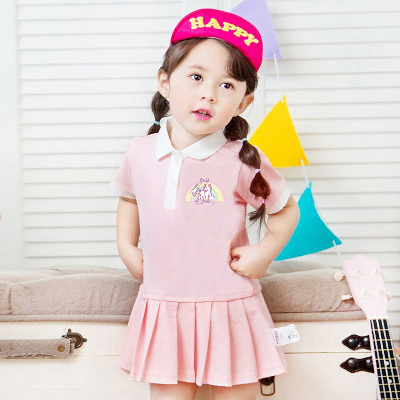 Children's summer clothing cartoon skirt unicorn