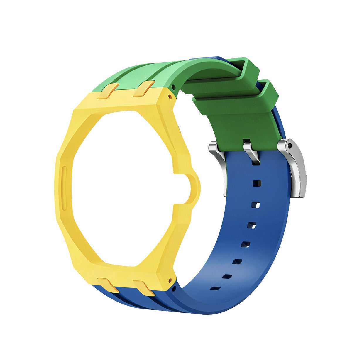Swatch x AP Co branded Oak Bioceramic Modified Case Silicone Strap
