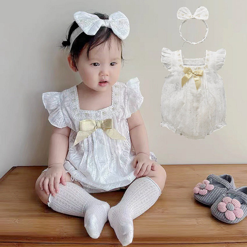 Baby Girl Romper Infant Bodysuit Newborn Triangular Onesie