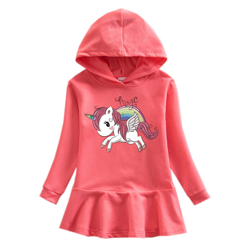 Pony girl hooded hoodie dress