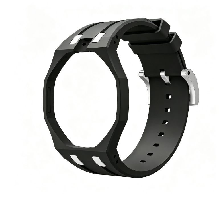 Swatch x AP Co branded Oak Bioceramic Modified Case Silicone Strap