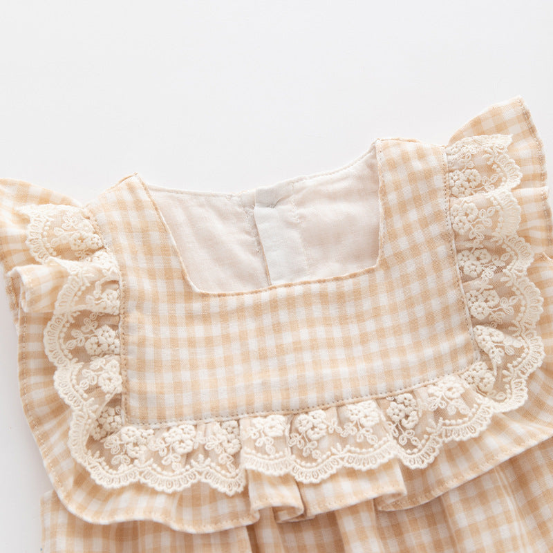 Baby Romper Clothes for Girls, Princess Style Baby Onesie,