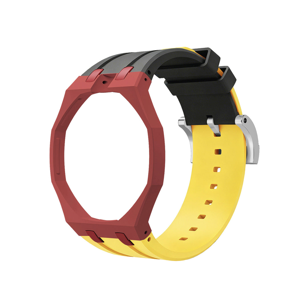 Swatch x AP Co branded Oak Bioceramic Modified Case Silicone Strap