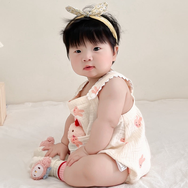 Cute Baby Triangular Romper Infant Bodysuit Newborn Cotton Muslin Onesie