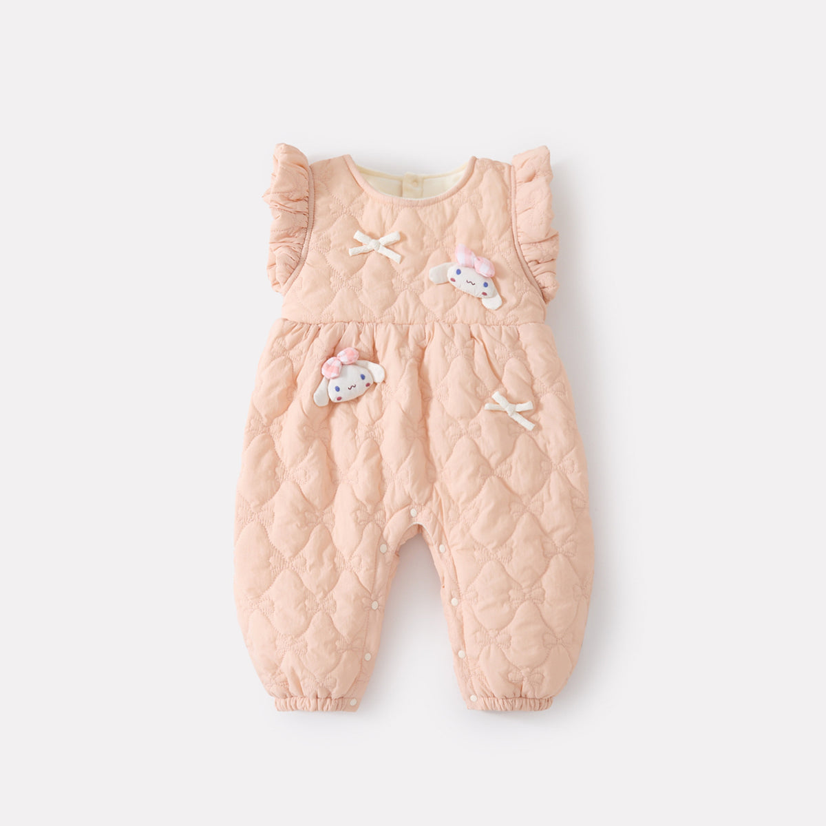 Infant Bodysuit Set for Baby Girls, Fleece-Lined Thickened Crawler Outfit Two-Piece Base Layer