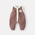 Thickened Onesie Set Baby Crawling Suit Base Layer Warm Two-Piece Set