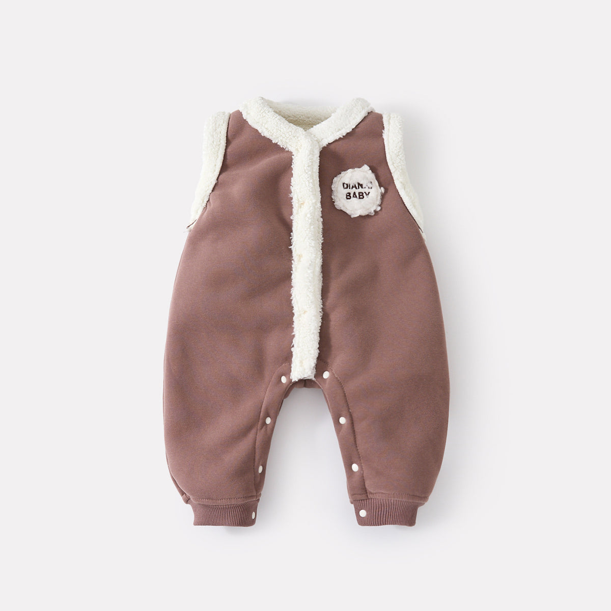 Thickened Onesie Set Baby Crawling Suit Base Layer Warm Two-Piece Set