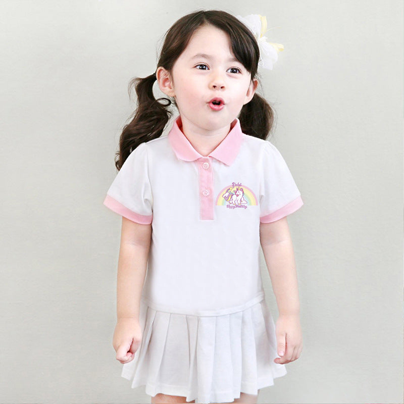 Children's summer clothing cartoon skirt unicorn