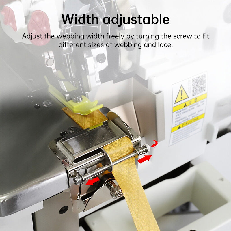 Professional Adjustable Overlock Machine: Multi-Purpose Elastic Tape Binding, Ribbon Edging & Hemming Tool