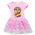 Girls' dress made of all cotton with 3D printing