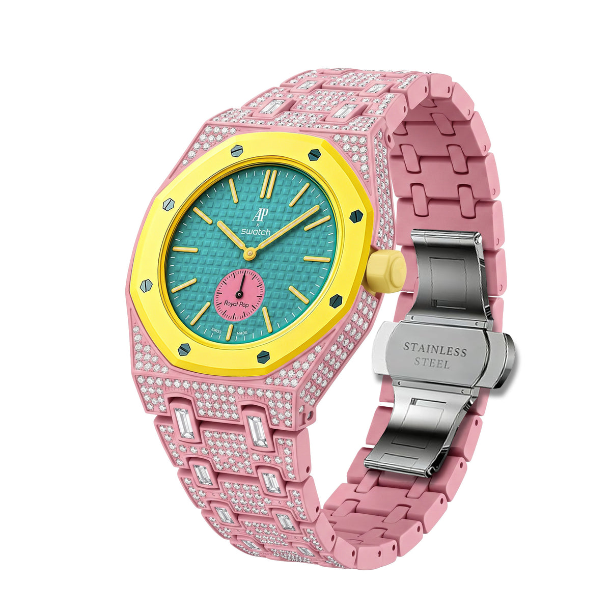 Suitable for Royal Pop Bioceramic Swatch Modified Case AP Case Watch Strap