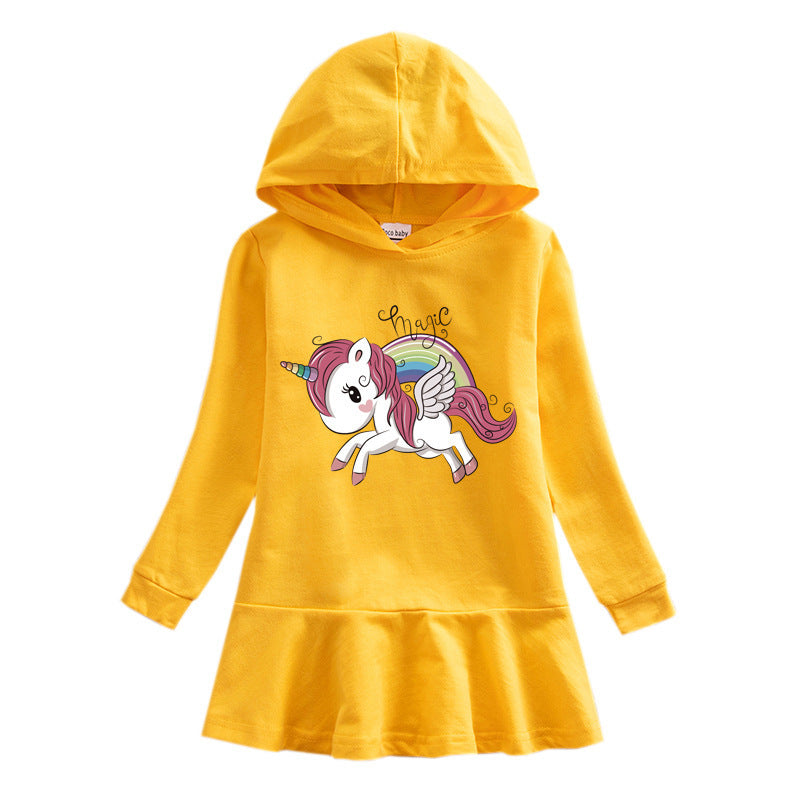 Pony girl hooded hoodie dress