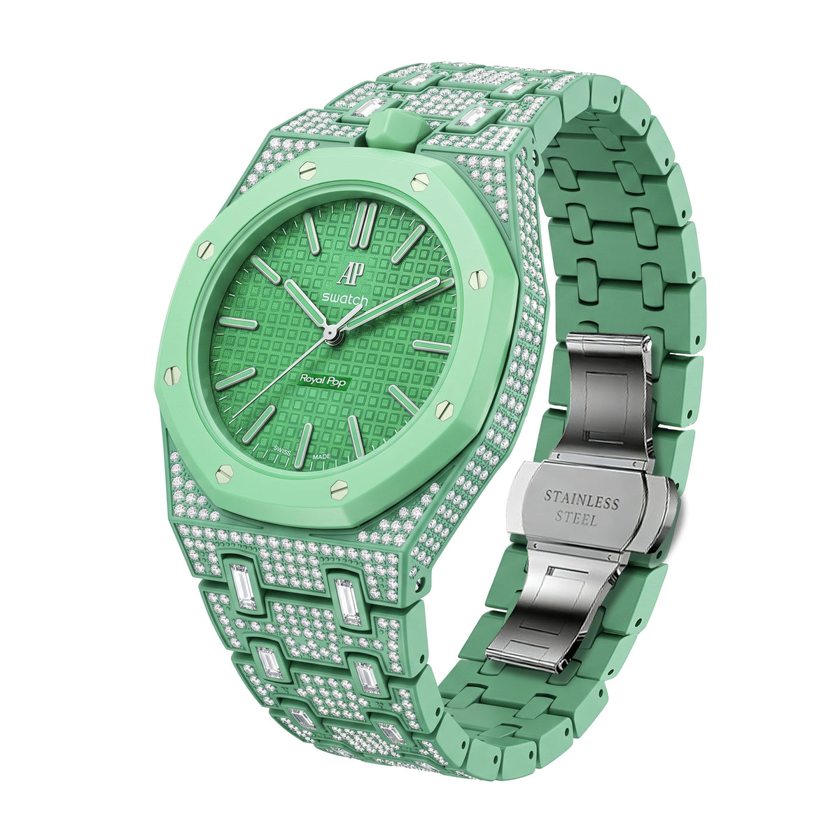Suitable for Royal Pop Bioceramic Swatch Modified Case AP Case Watch Strap