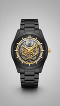 reloj esqueletado negro grafito