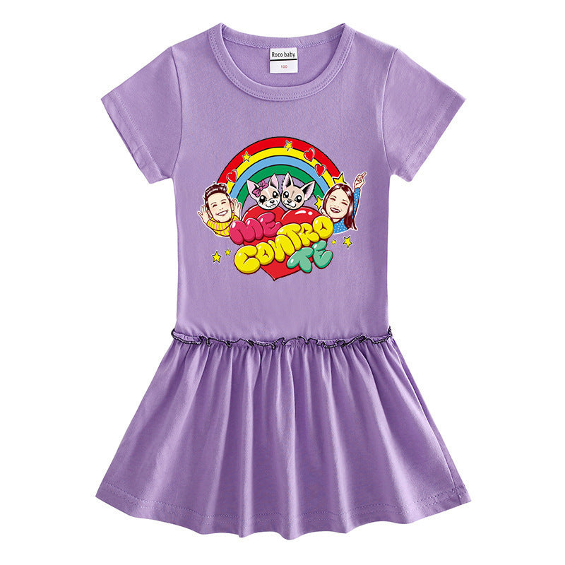 Cotton short sleeved dress for baby