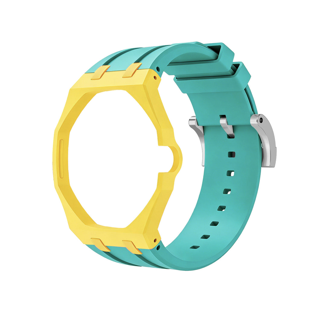 Swatch x AP Co branded Oak Bioceramic Modified Case Silicone Strap