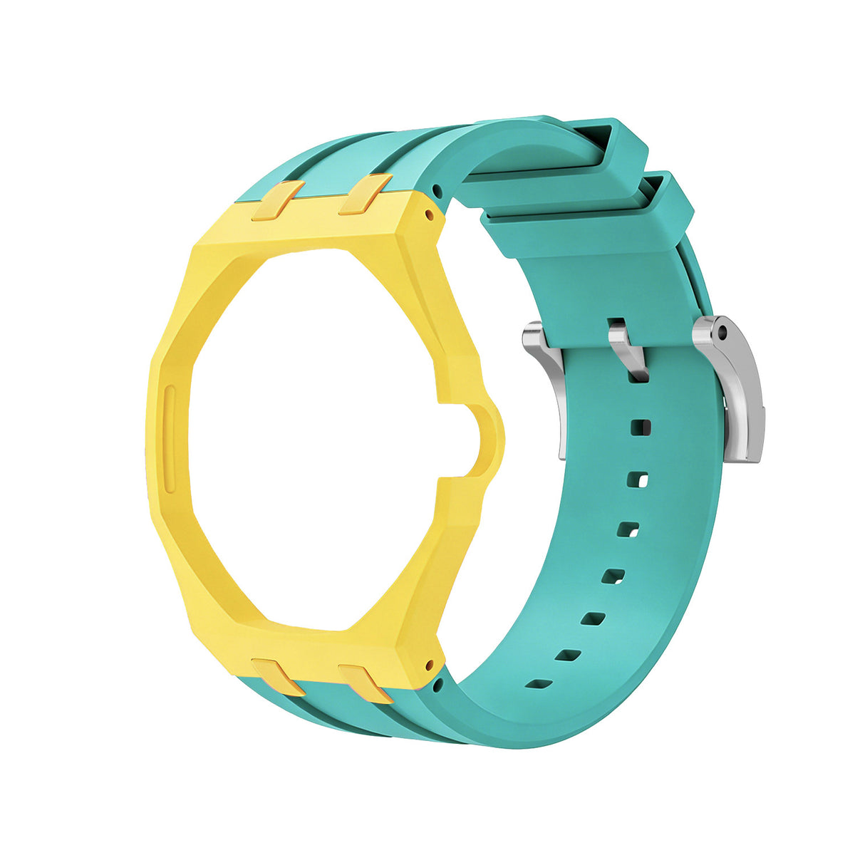Swatch x AP Co branded Oak Bioceramic Modified Case Silicone Strap