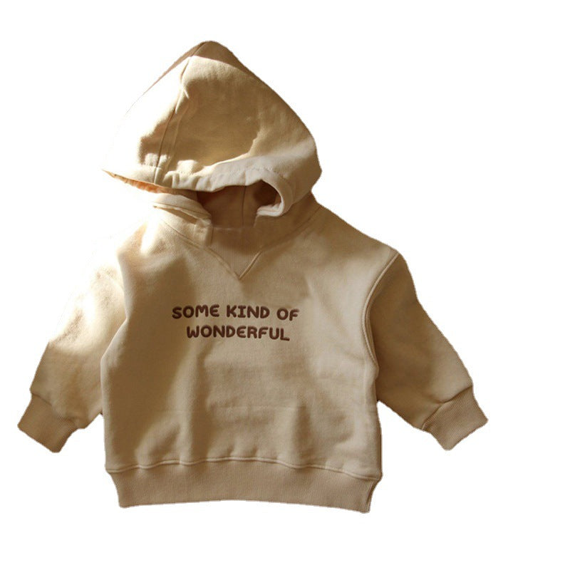 Hooded letter loop hoodie casual sports set