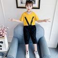 girls' short-sleeve set, casual T-shirt, children's sport two-piece set, medium to large size