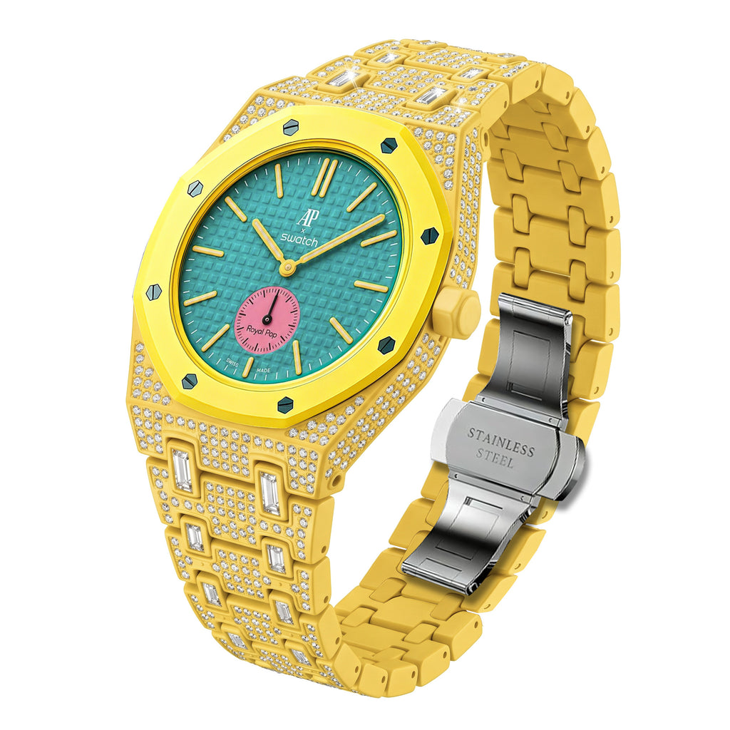 Suitable for Royal Pop Bioceramic Swatch Modified Case AP Case Watch Strap