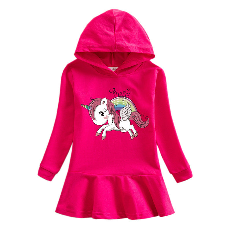 Pony girl hooded hoodie dress