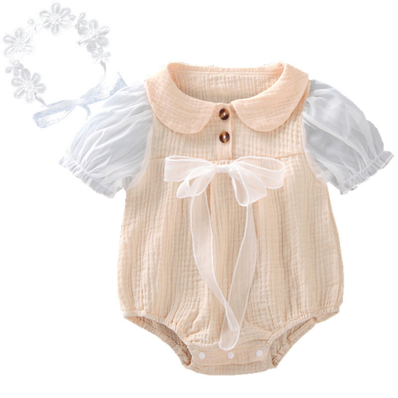 Stylish Baby Triangular Romper for Girls, Newborn Infant Onesie