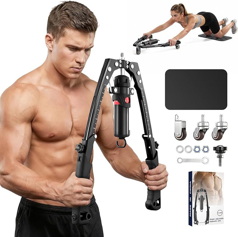 Men's adjustable hydraulic arm strength bar