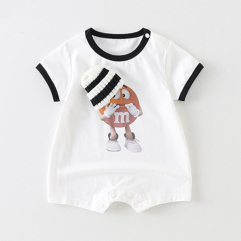 Cute Baby Short Sleeve Romper Infant Bodysuit Newborn Child Onesie Lightweight Outing Crawler