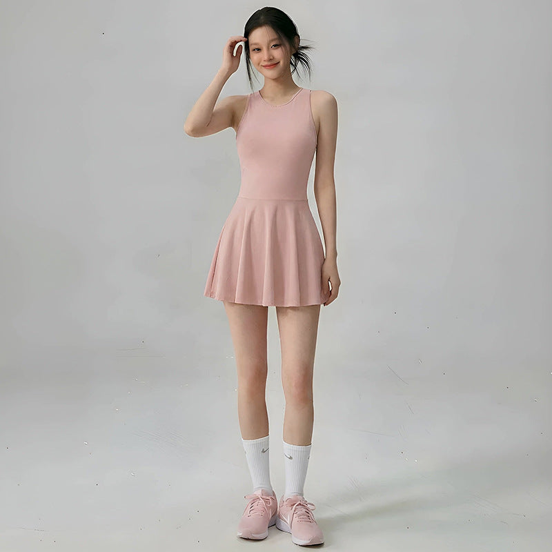 Professional Simple Sport Skirt High Elasticity Shaping Slim Fit Sport Shorts Tennis Skirt Girl Style