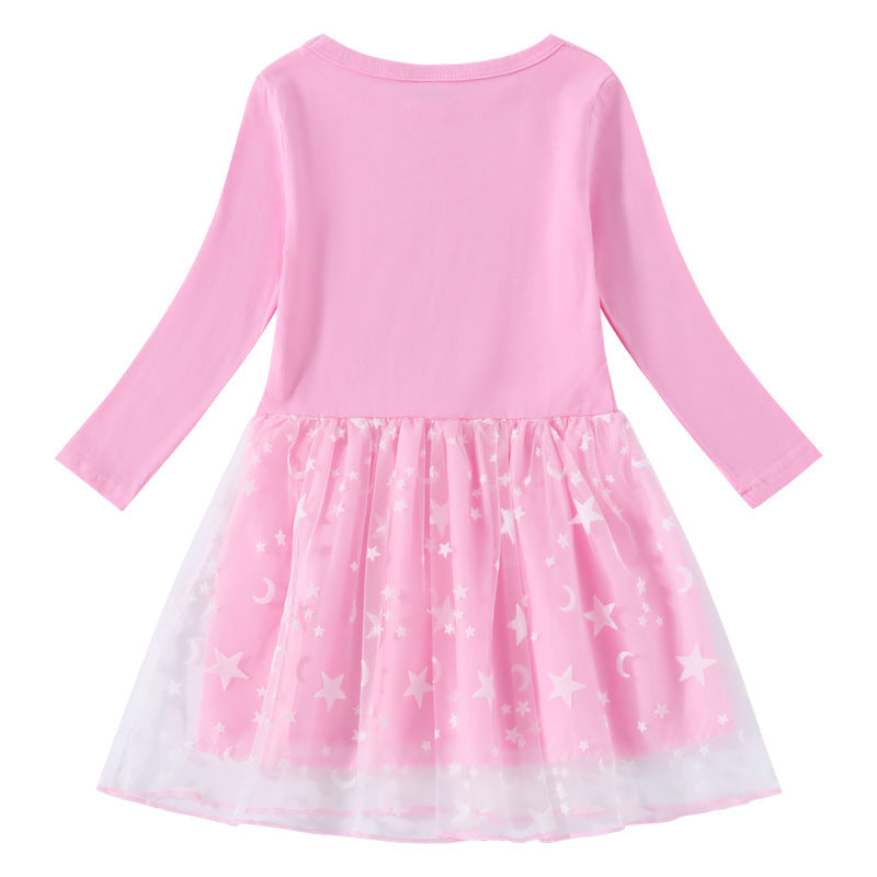 Cotton printed cartoon dress
