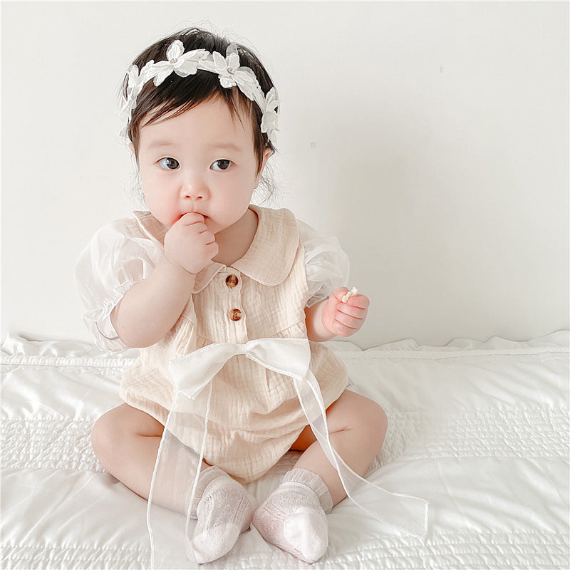 Stylish Baby Triangular Romper for Girls, Newborn Infant Onesie